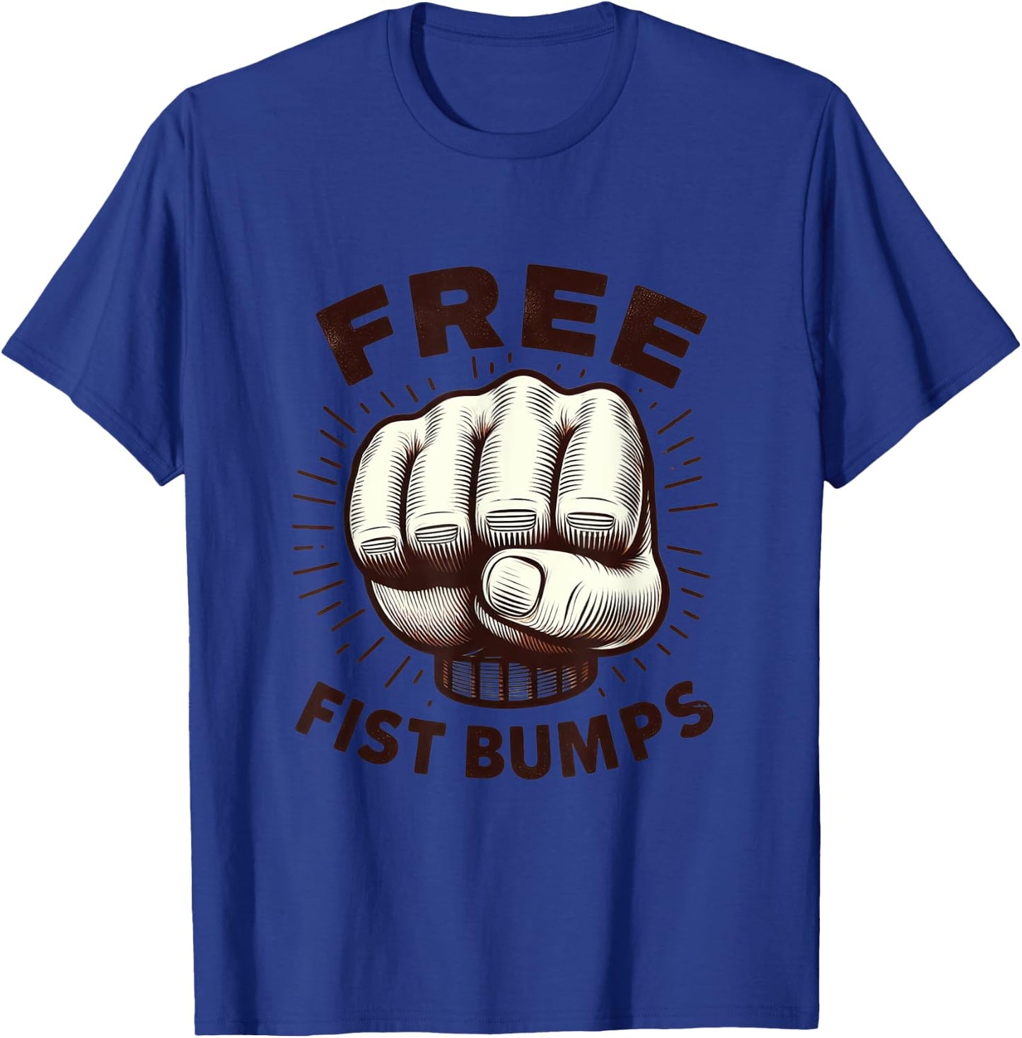Funny Graphic Shirt Novelty Fist Pump Guy T-Shirt - T-Shirt | Royal