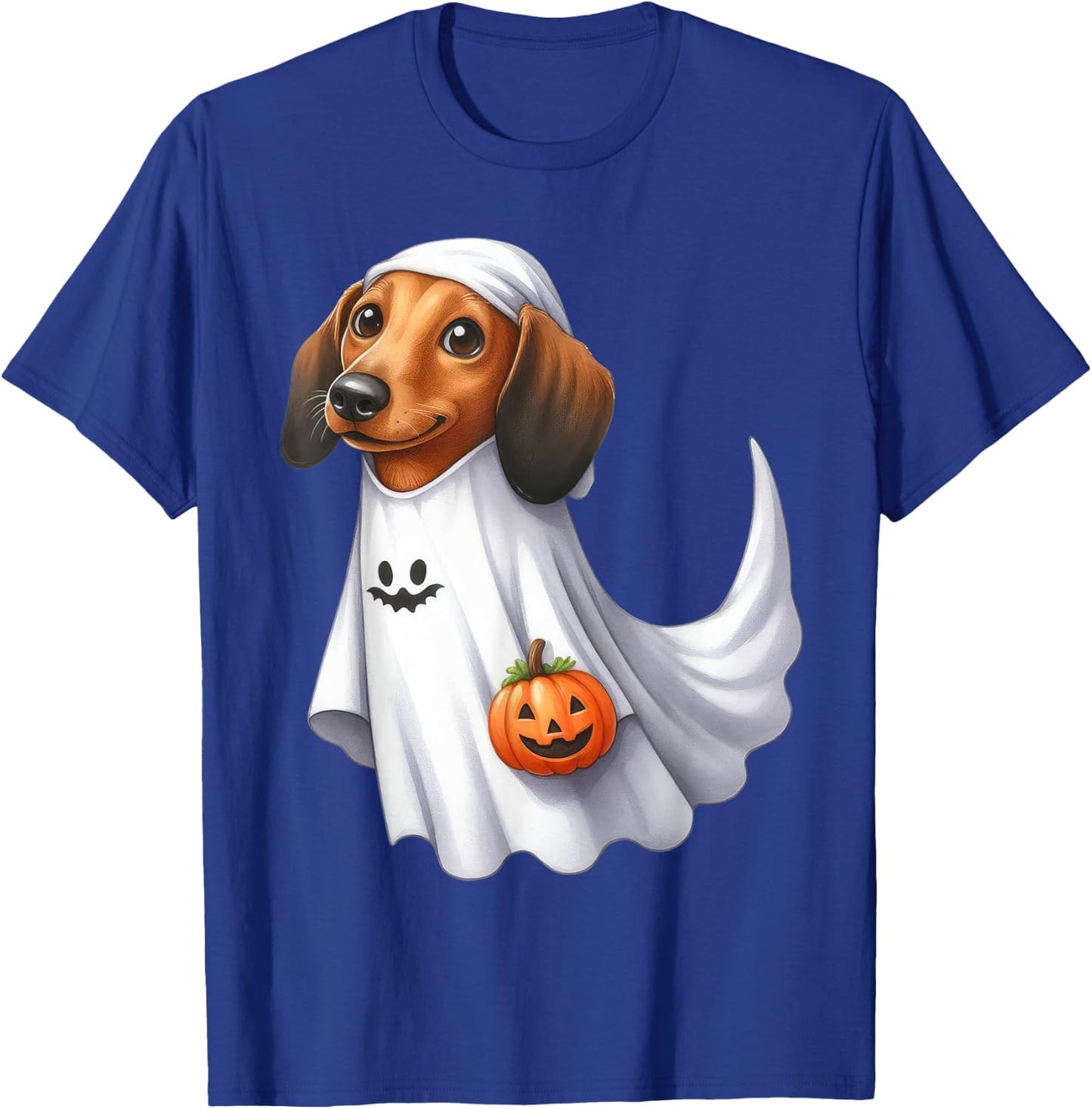 Dachshund Dog Halloween Costume Party Ghost Weiner Dog Men Women Kids T-Shirt - T-Shirt | Royal