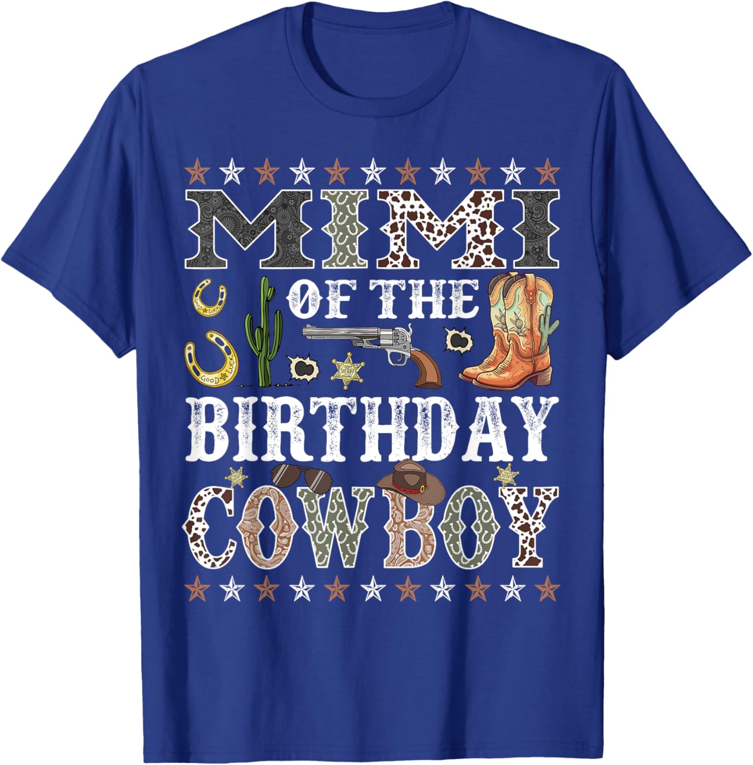 Mimi Of The Birthday Cowboy Rodeo Mimi T-Shirt - T-Shirt | Royal