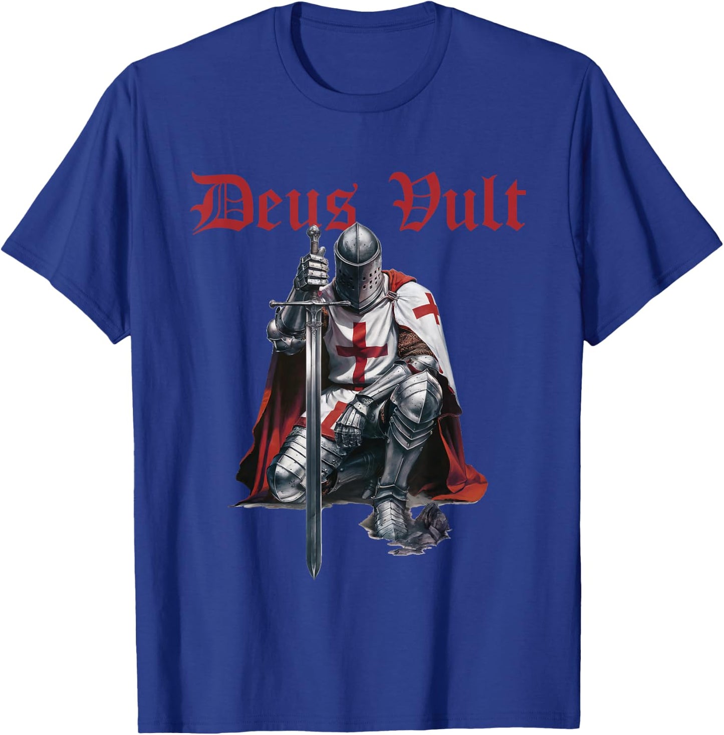 Deus Vult Knights Templar Crusades T-Shirt - T-Shirt | Royal
