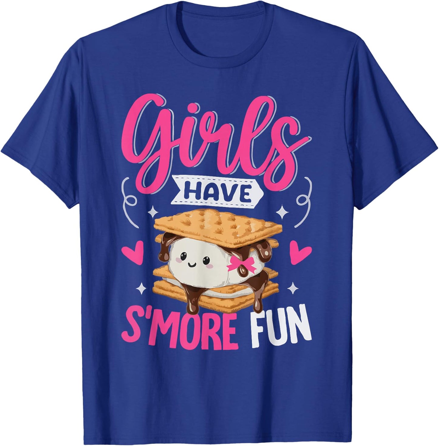 Camping Smores Girls have S'more Fun Cute Kawaii Smores T-Shirt - T-Shirt | Royal