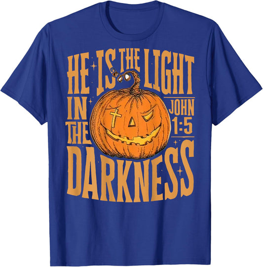 He Is The Light In The Darkness, Dentist Halloween (On Back) T-Shirt - T-Shirt | Royal