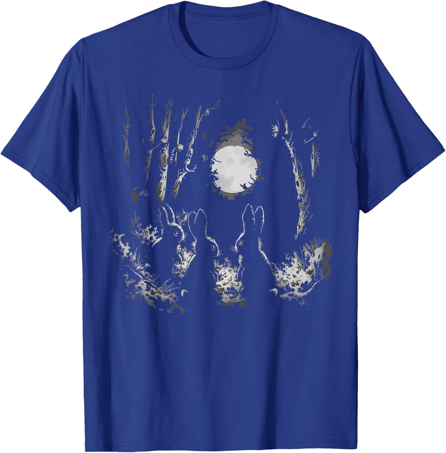 Bunny Rabbits Alt Goth Dark Grunge Creepy Cute Horror Forest T-Shirt - T-Shirt | Royal