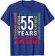 55 Years Old Vintage Retro 55th Birthday Gifts 660 Months T-Shirt - T-Shirt | Royal