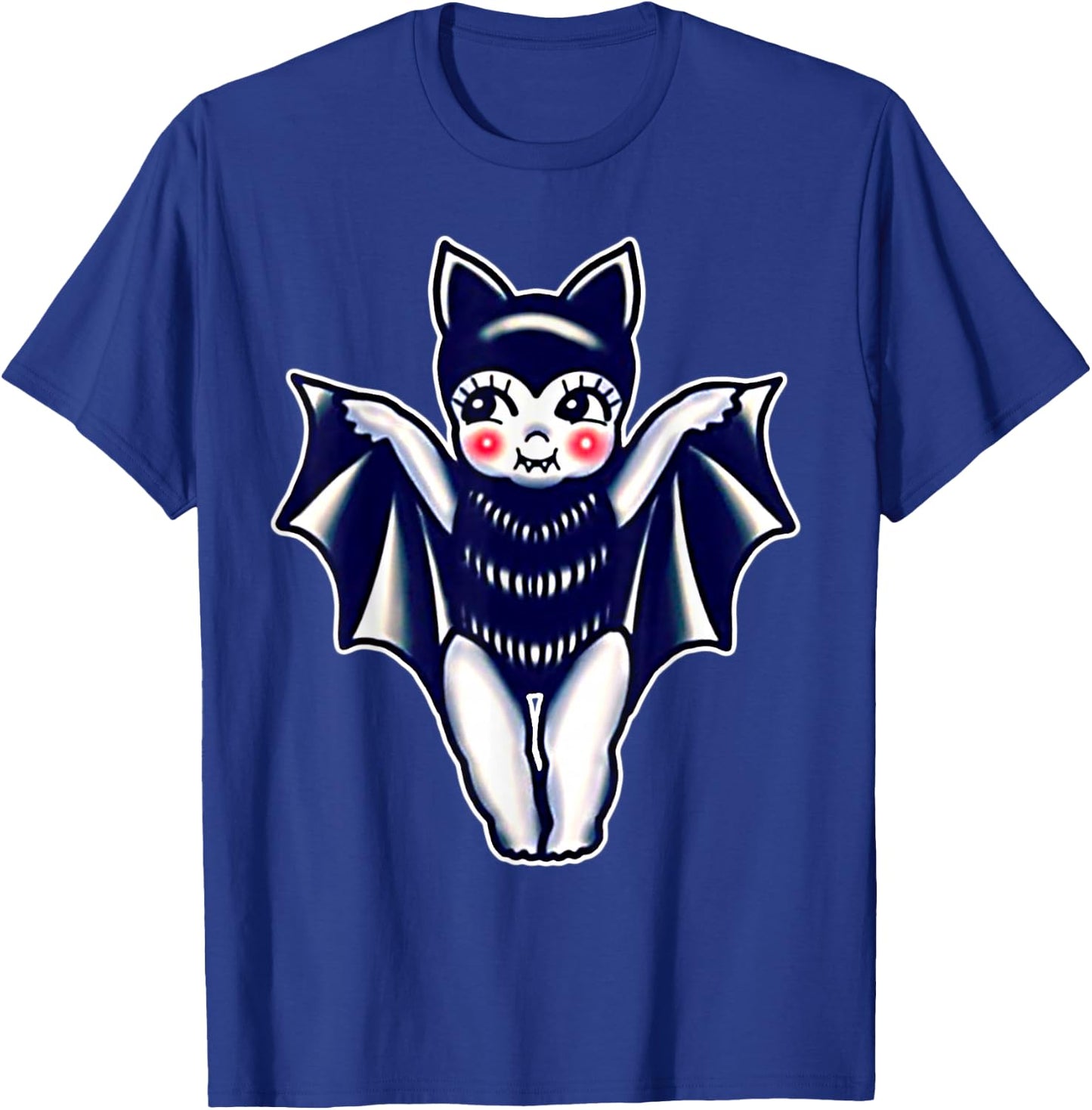Kewpie Baby Vampire Bat Traditional Tattoo Flash T-Shirt - T-Shirt | Royal