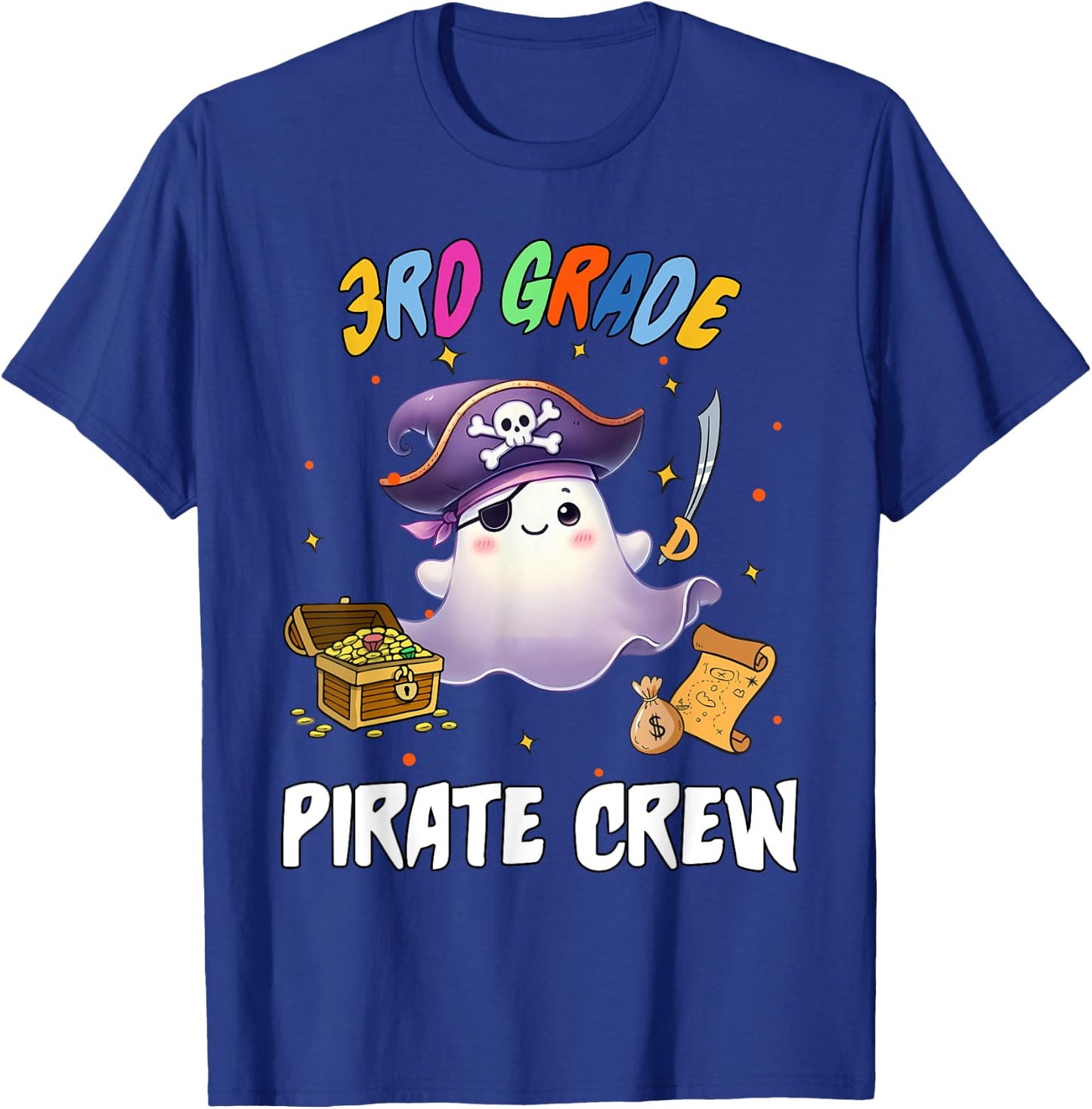 Third Grade Pirate Crew Halloween School Party Costume T-Shirt - T-Shirt | Royal