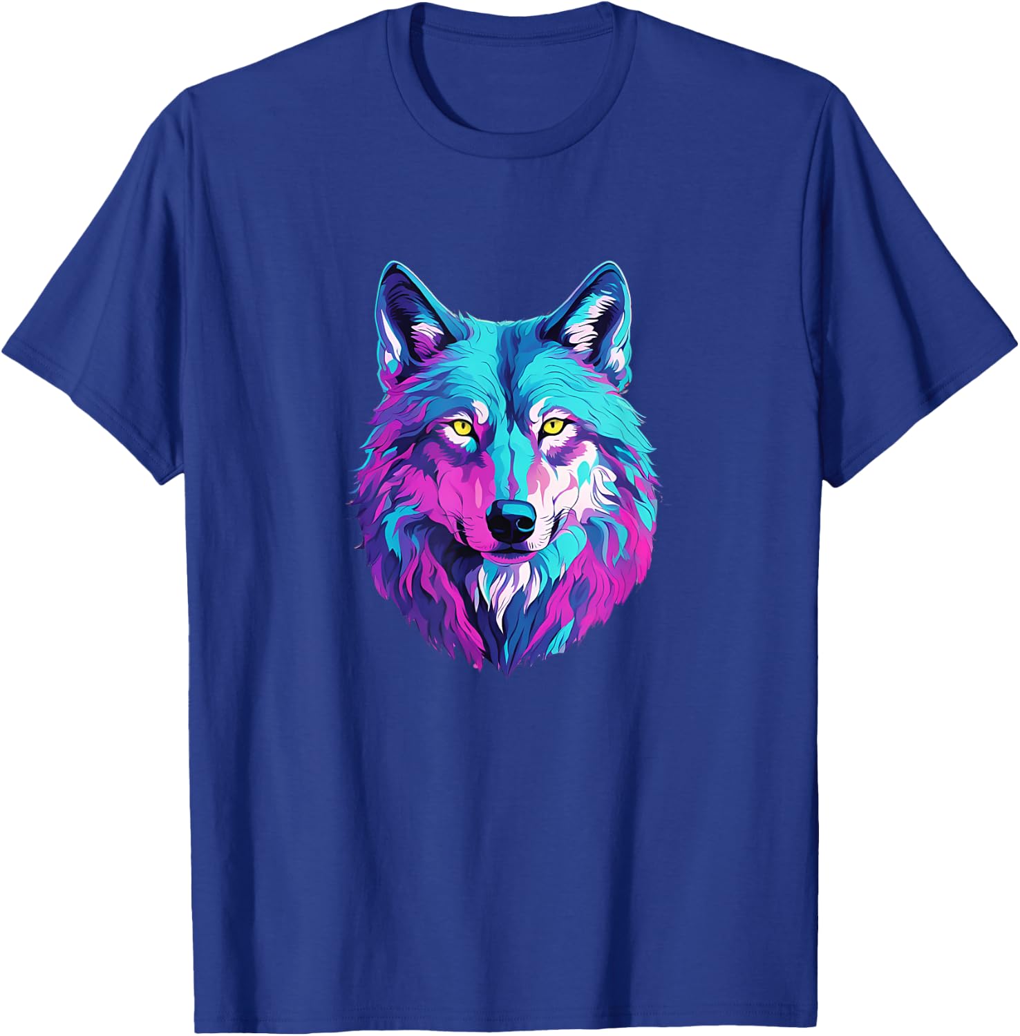Vibrant Multicolored Wolf T-Shirt - T-Shirt | Royal