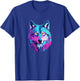 Vibrant Multicolored Wolf T-Shirt - T-Shirt | Royal