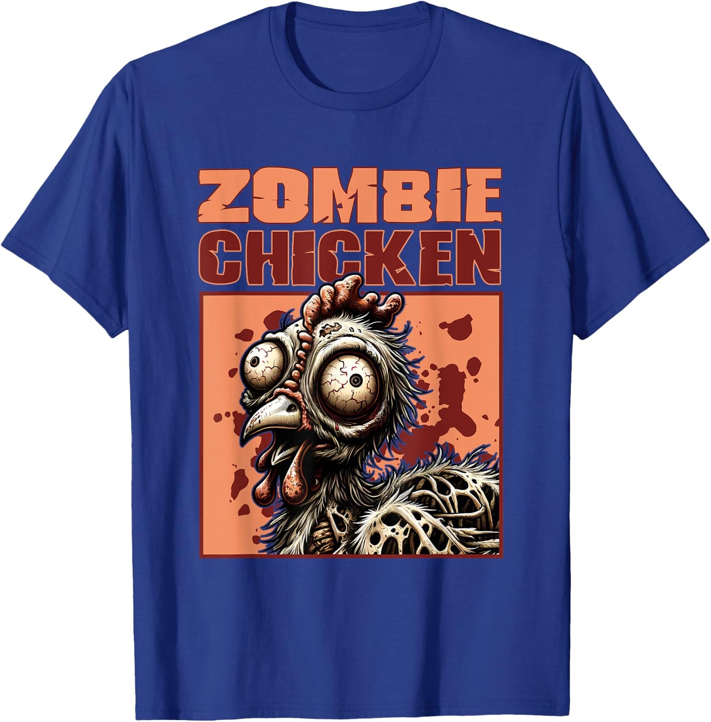 Zombie Chicken Gothic Horror T-Shirt - T-Shirt | Royal
