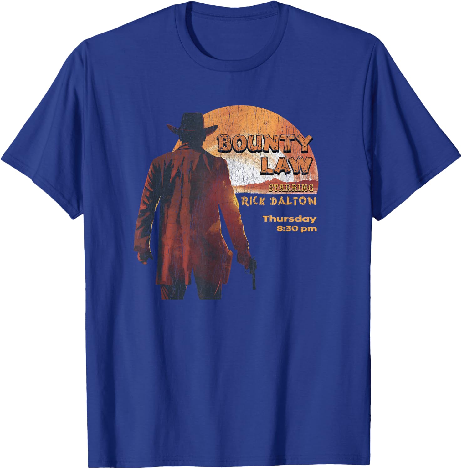 Bounty Law | Classic Hollywood Movie Distressed T-Shirt - T-Shirt | Royal