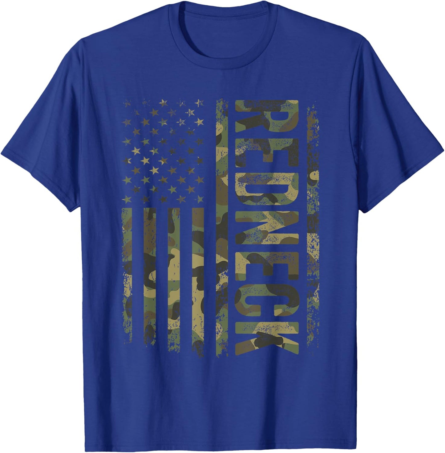 Redneck Army Camouflage American Flag Desert Camo T-Shirt - T-Shirt | Royal