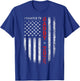 Patriotic Promoted to Daddy Est 2025 First Time Dad T-Shirt - T-Shirt | Royal