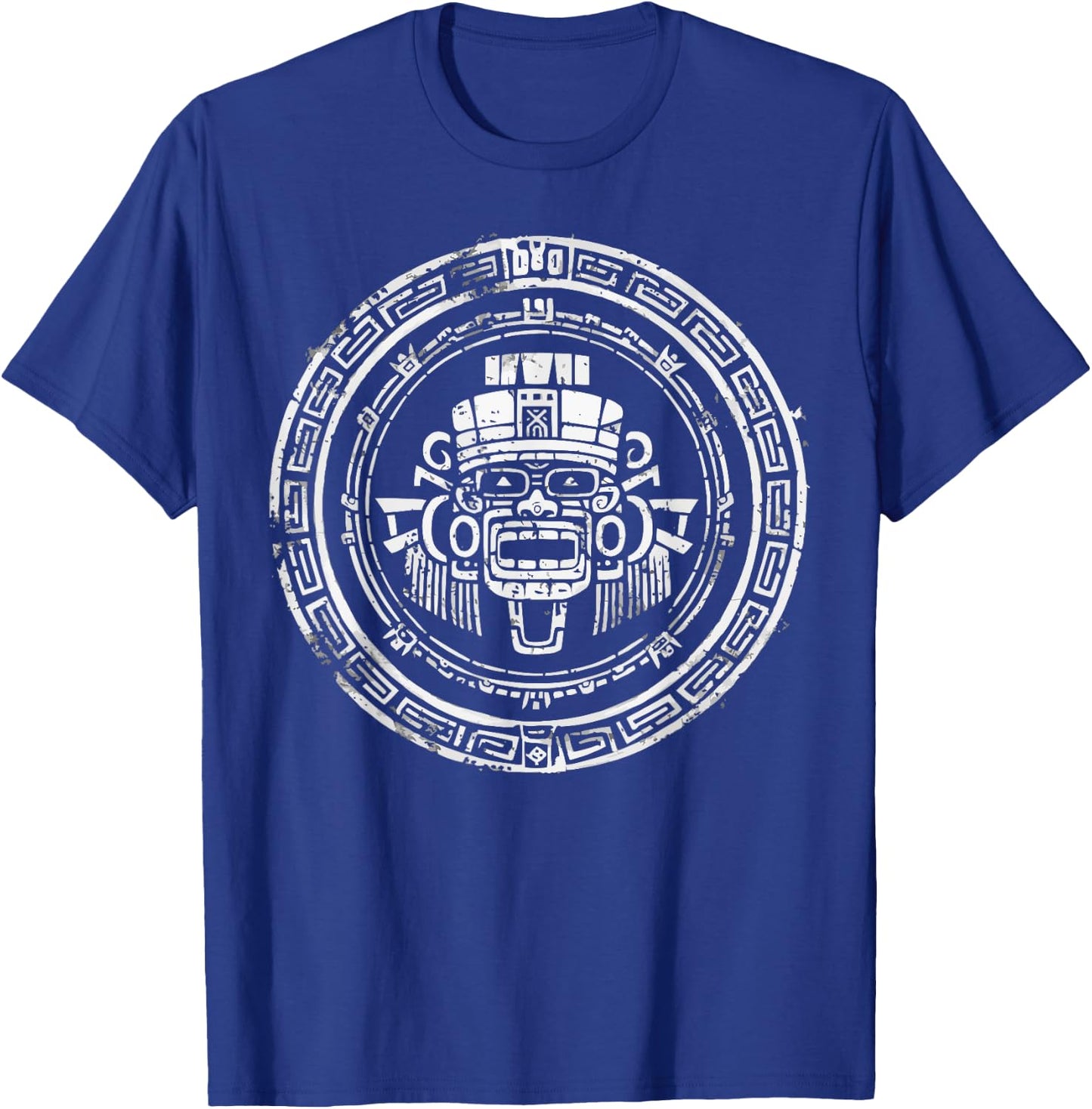 Aztec God Aztec Culture Mayan Indigenous Tlaloc Statue T-Shirt - T-Shirt | Royal