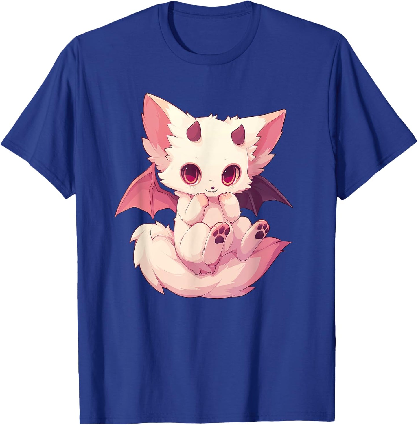 Kawaii Pastel Goth Creepy Cute Witchy Pink Demon Winged Fox T-Shirt - T-Shirt | Royal