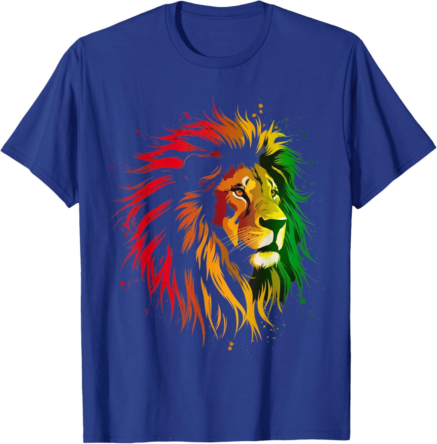 Jamaican Lion Jamaican Rasta Flag Lion Of Judah Reggae Music T-Shirt - T-Shirt | Royal