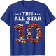 This All Star Is 10 Year Old Sports 10th Birthday Shirt Girl T-Shirt - T-Shirt | Royal