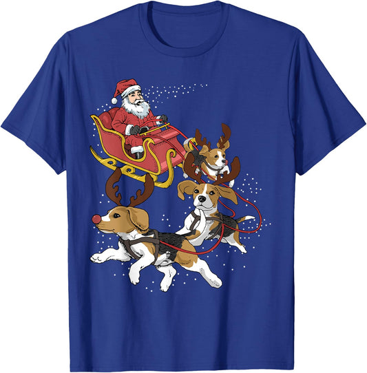 Beagle Christmas T-Shirt - T-Shirt | Royal