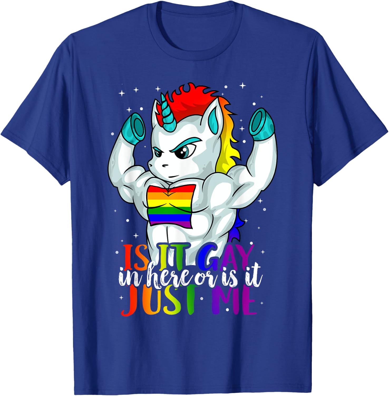 Gay as Fuck Pride Week Unicorn Lesbian Gay T-Shirt - T-Shirt | Royal
