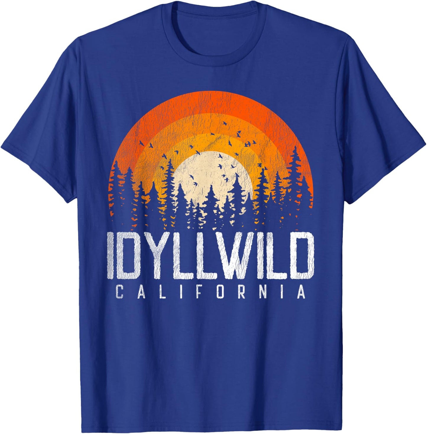 Idyllwild California CA Shirt Vintage 70s 80s 90s Retro Gift T-Shirt - T-Shirt | Royal