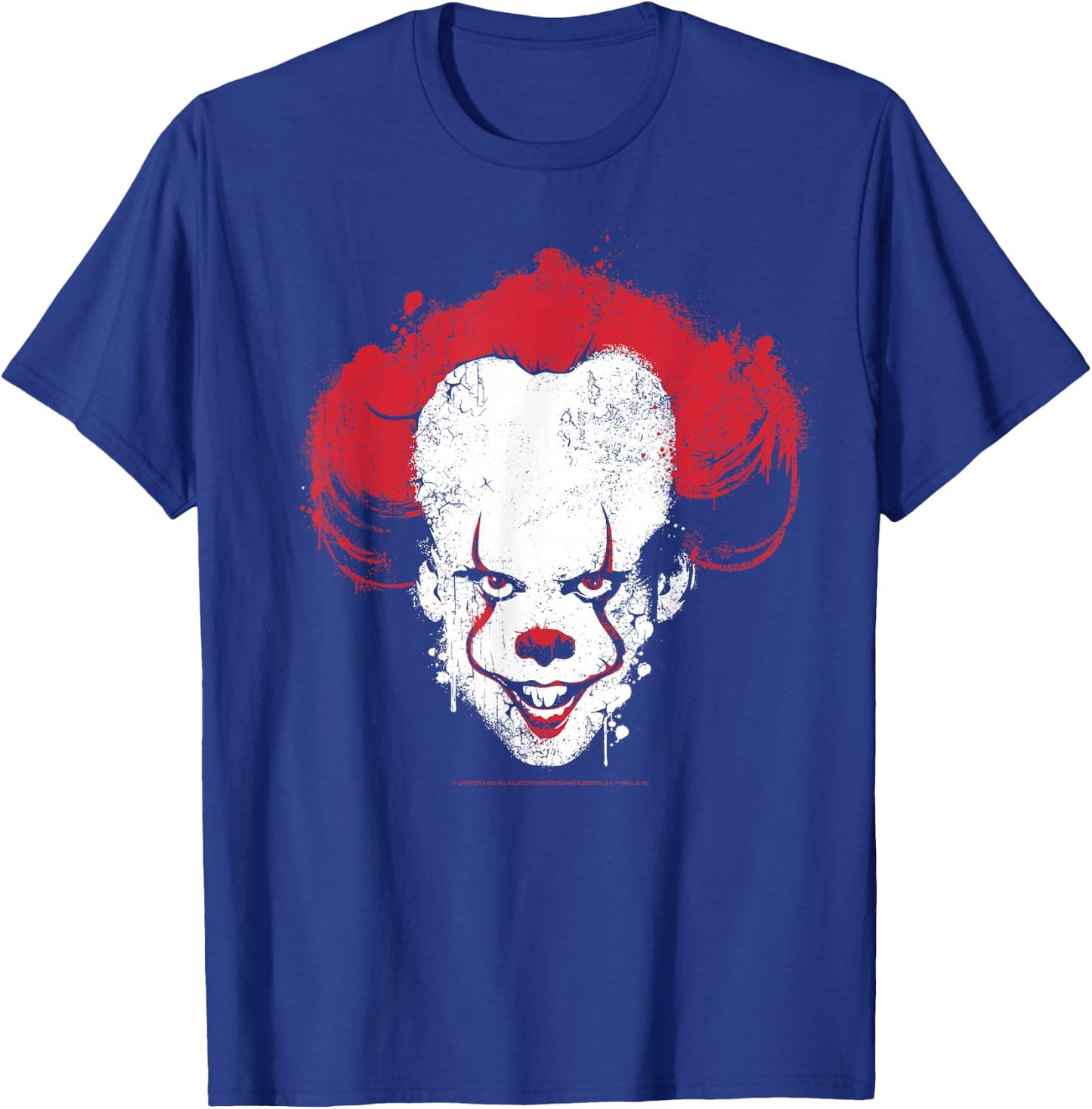IT: Chapter Two Pennywise Big Face Paint Splatter T-Shirt - T-Shirt | Royal