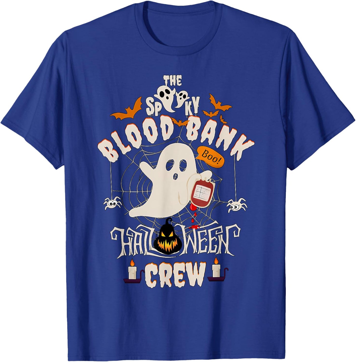 Spooky Blood Bank Halloween Medical Lab Science Laboratory T-Shirt - T-Shirt | Royal