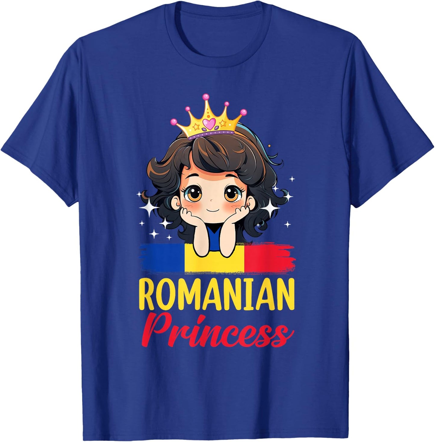 Romanian Princess Romania Girl Cute Romanian Flag T-Shirt - T-Shirt | Royal