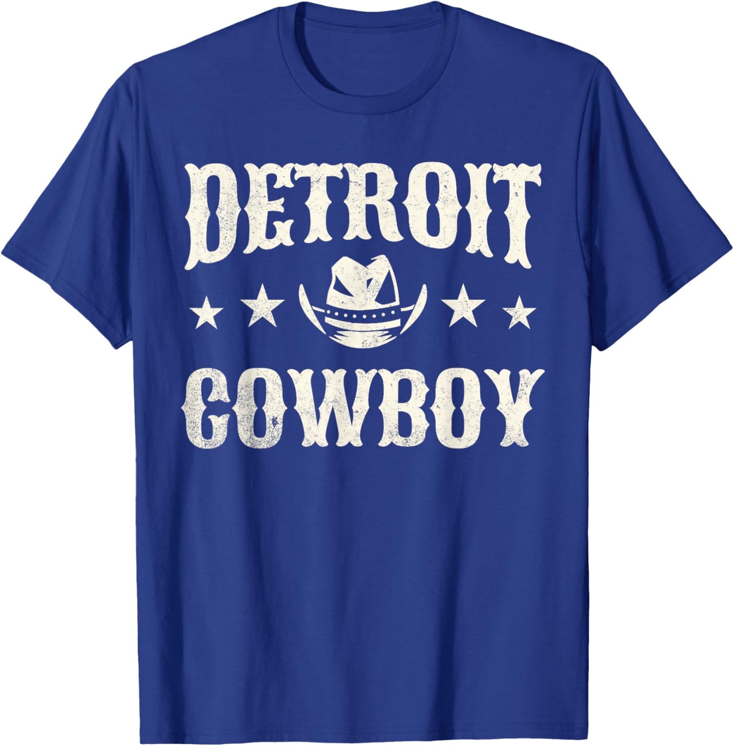 Detroit Cowboy Western Lover Country Music T-Shirt - T-Shirt | Royal