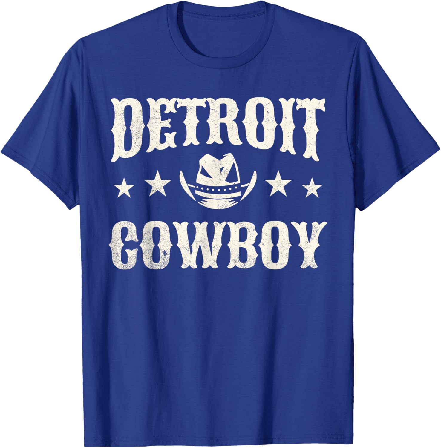 Detroit Cowboy Western Lover Country Music T-Shirt - T-Shirt | Royal