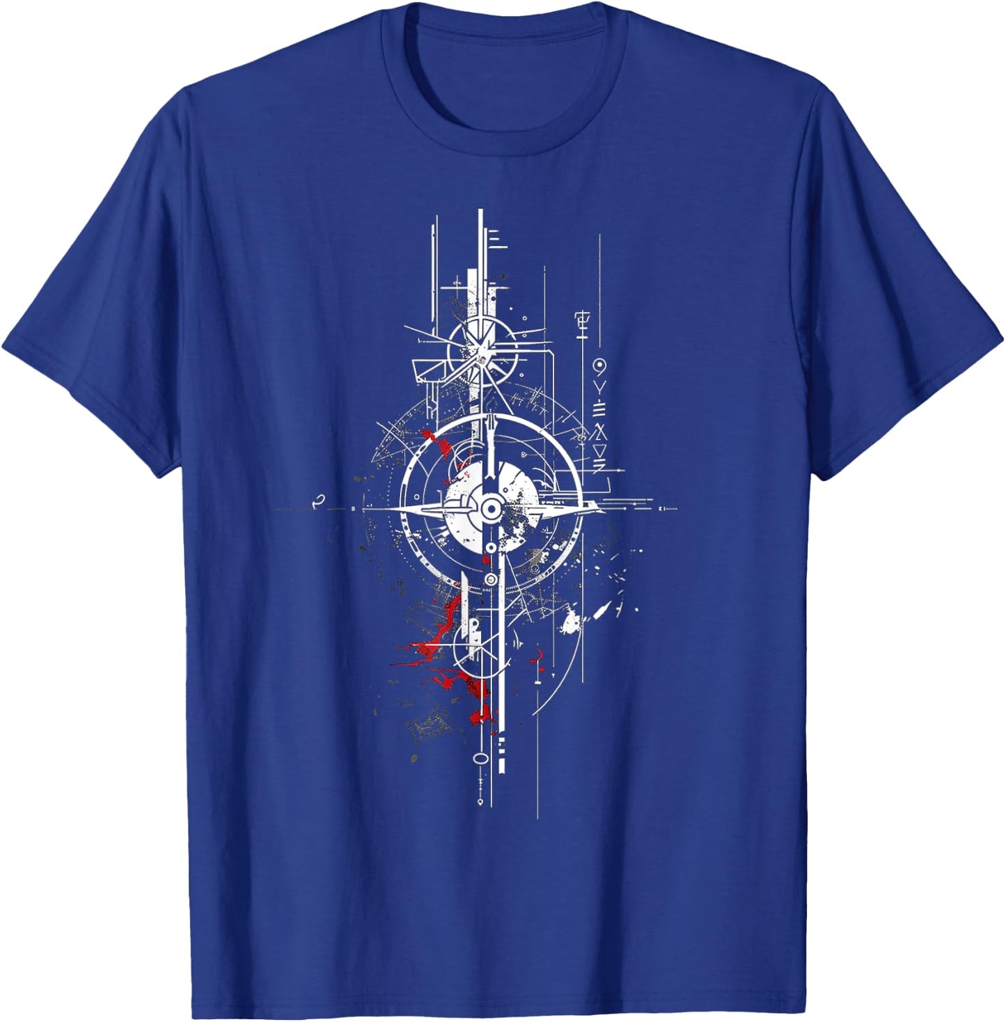 Geometric Drawing Motif Illustration Art Geometric T-Shirt - T-Shirt | Royal