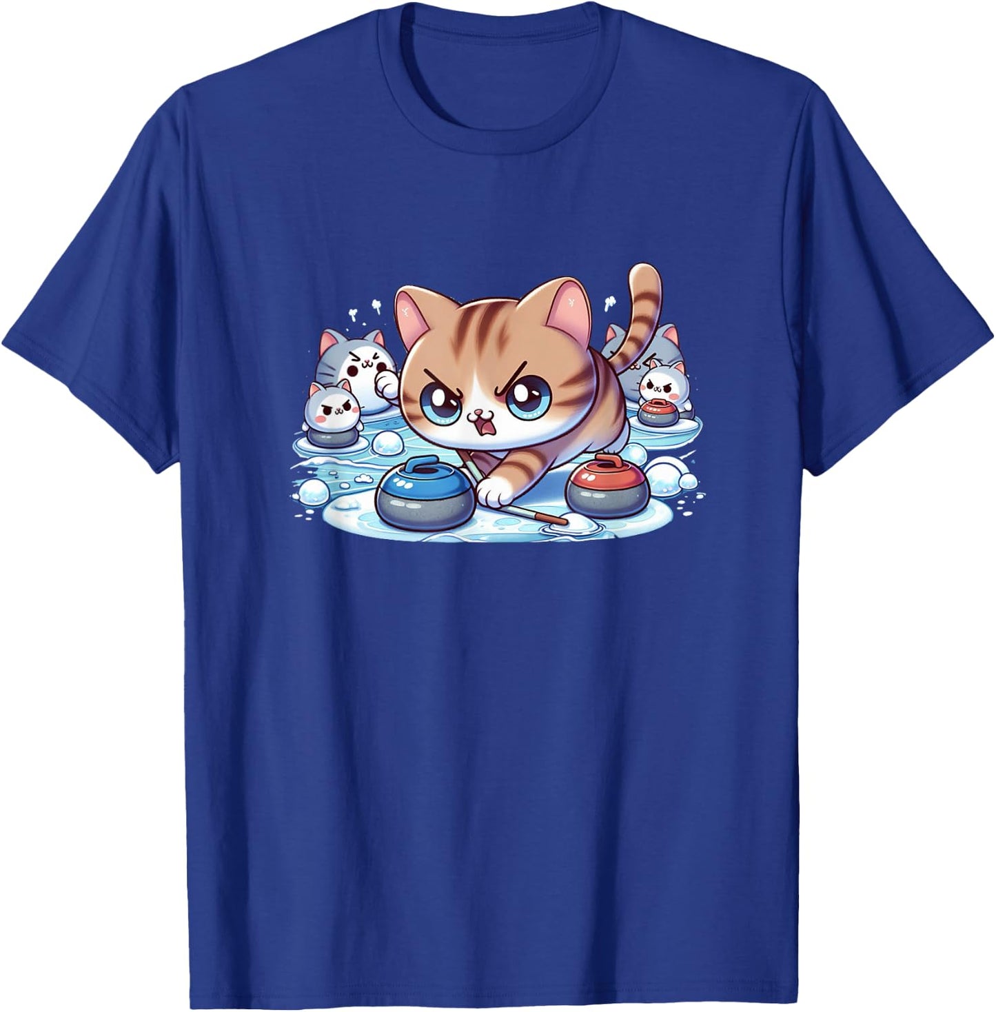 Cats Curling T-Shirt - T-Shirt | Royal