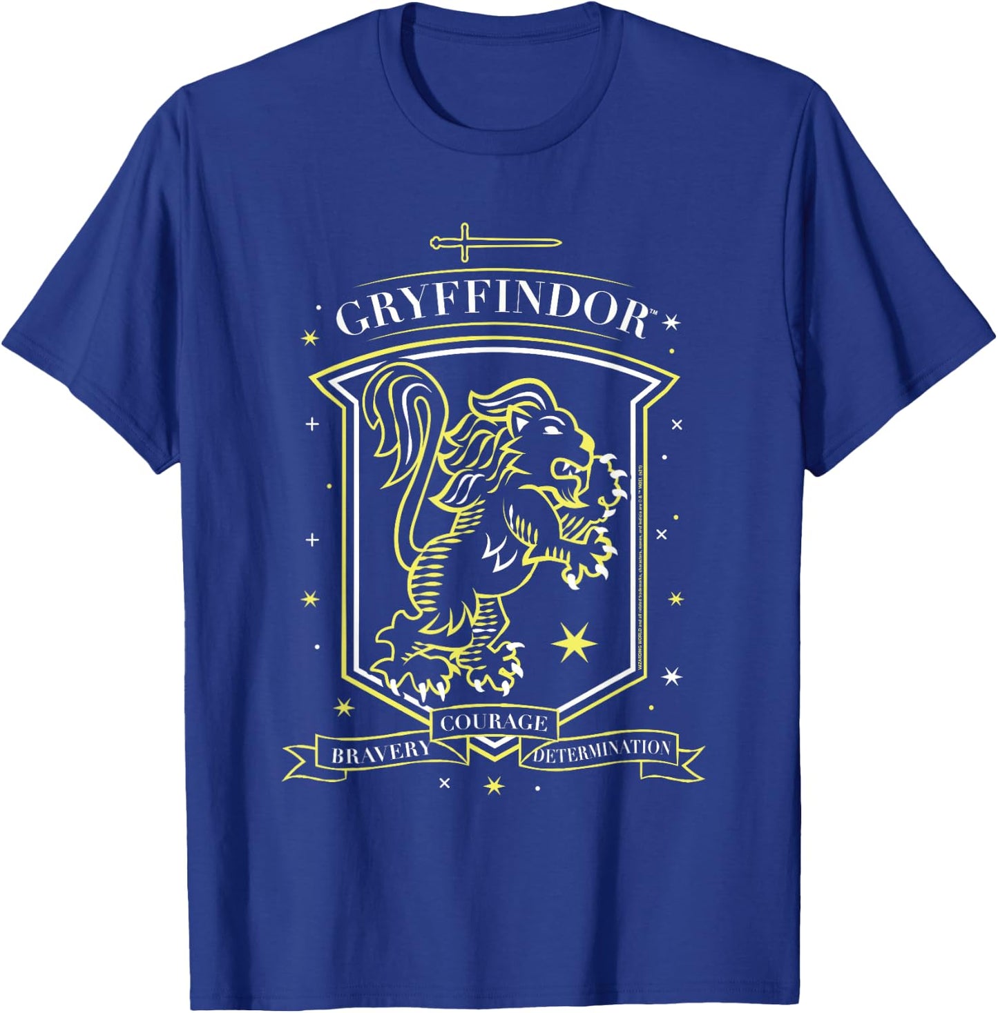 Harry Potter Hand Drawn Gryffindor Shield T-Shirt - T-Shirt | Royal