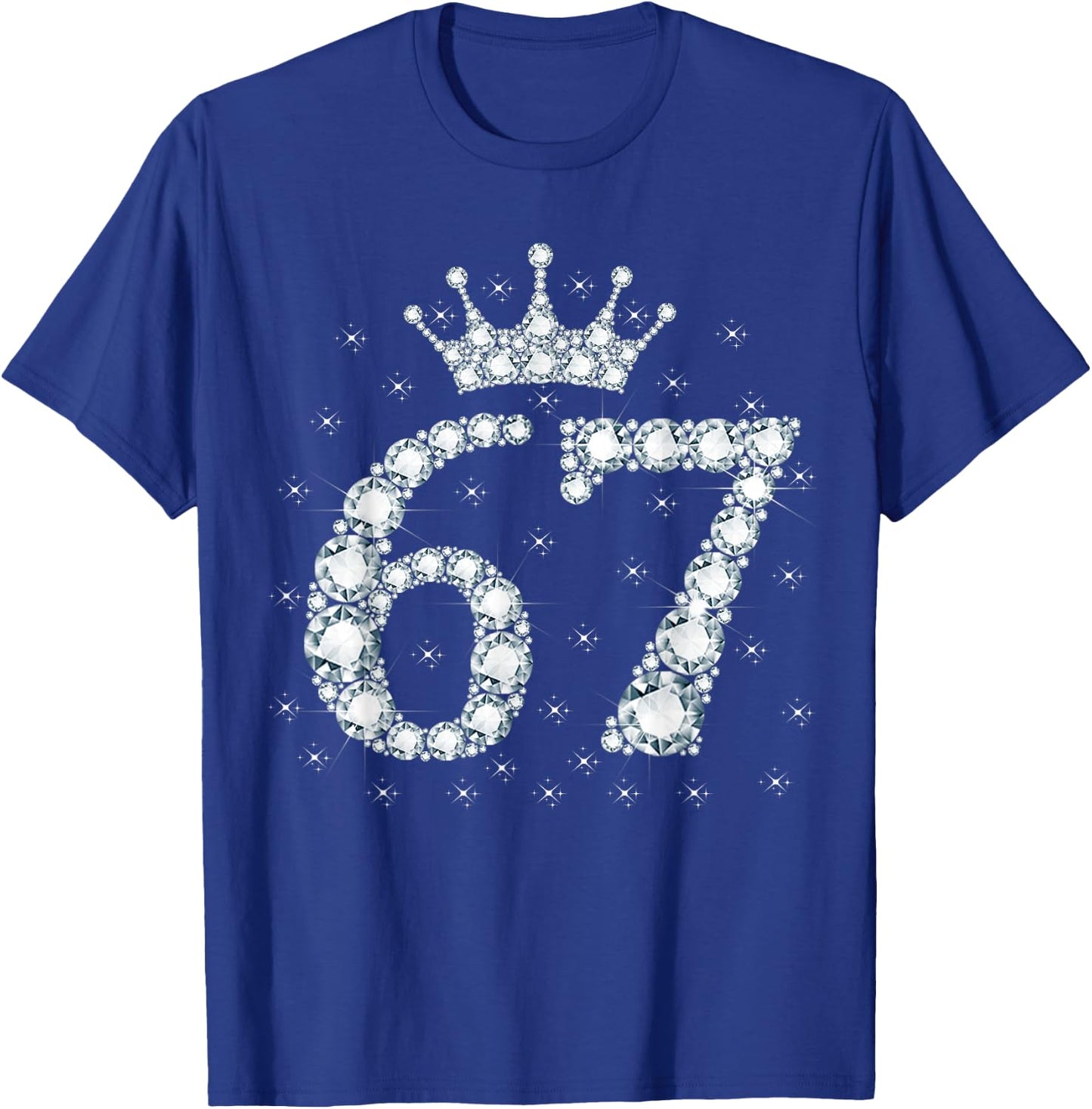67 Crown 67 Years Old Happy 67th Birthday Girl Women T-Shirt - T-Shirt | Royal
