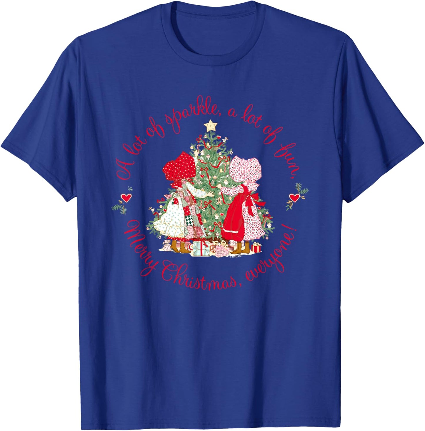 Holly Hobbie Classic Christmas Sparkle And Fun T-Shirt - T-Shirt | Royal
