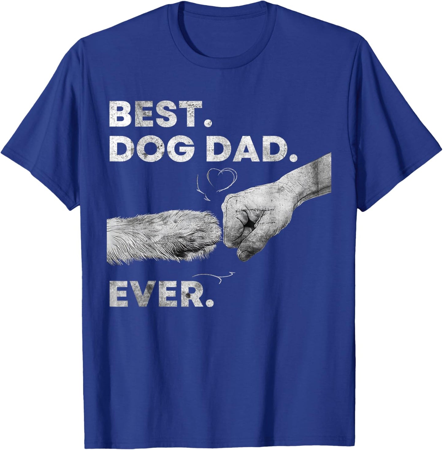 Best Dog Dad Ever Vintage Graphic Men Fathers Day T-Shirt - T-Shirt | Royal