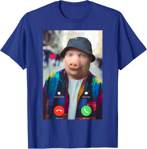 John Pork Is Calling T-Shirt - T-Shirt | Royal