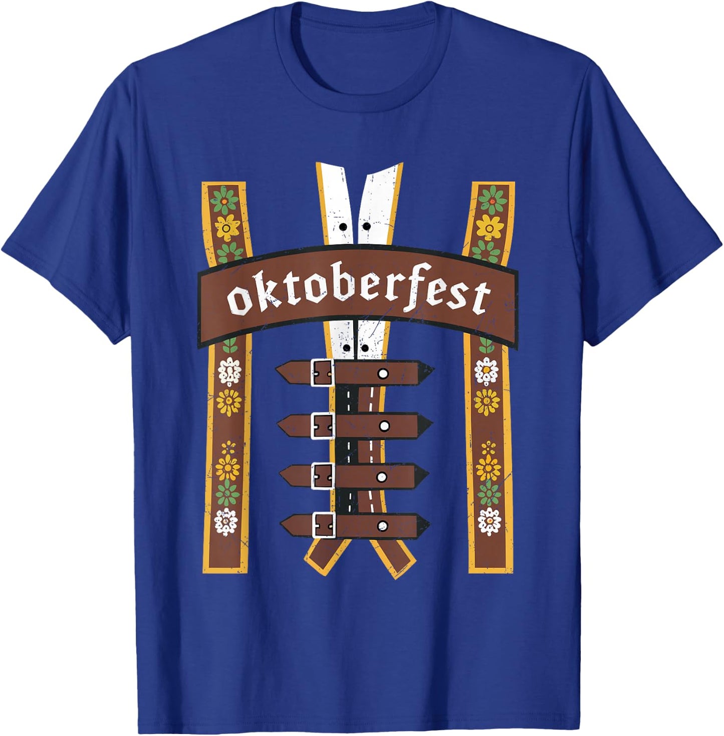 Oktoberfest Bavarian Munich Beer Lederhosen Suspenders T-Shirt - T-Shirt | Royal