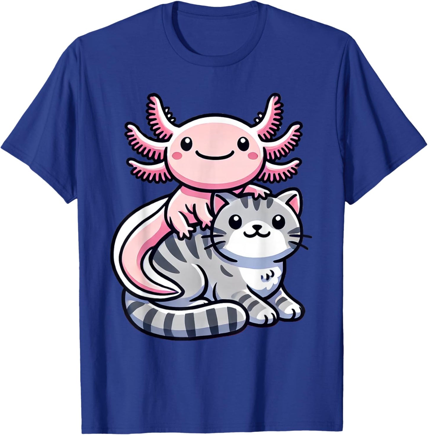 Anime Kawaii Axolotl Cat Kitten T-Shirt - T-Shirt | Royal