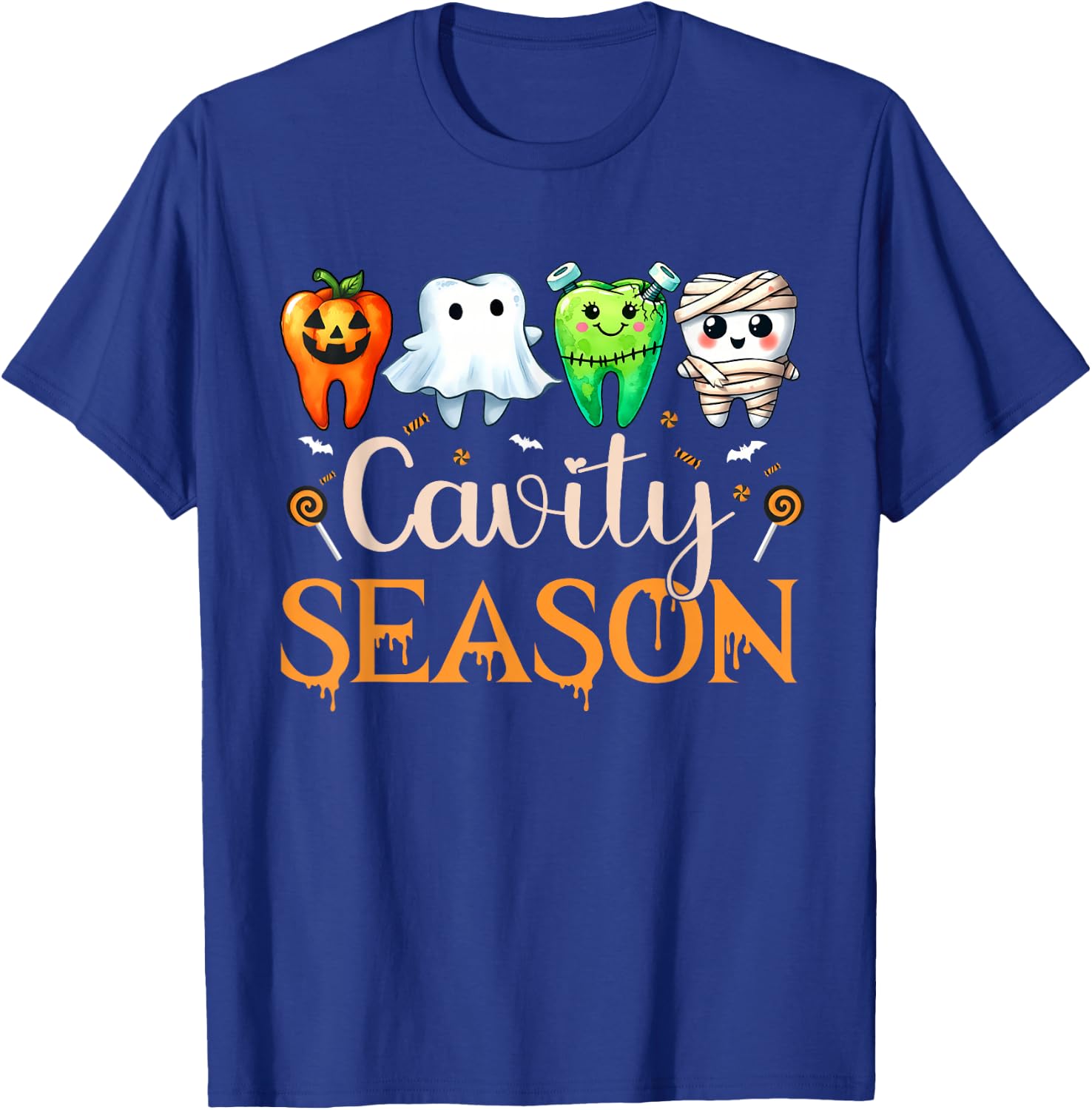 Cavity Season Ghosts Halloween Dental Hygienist Or Assistant T-Shirt - T-Shirt | Royal