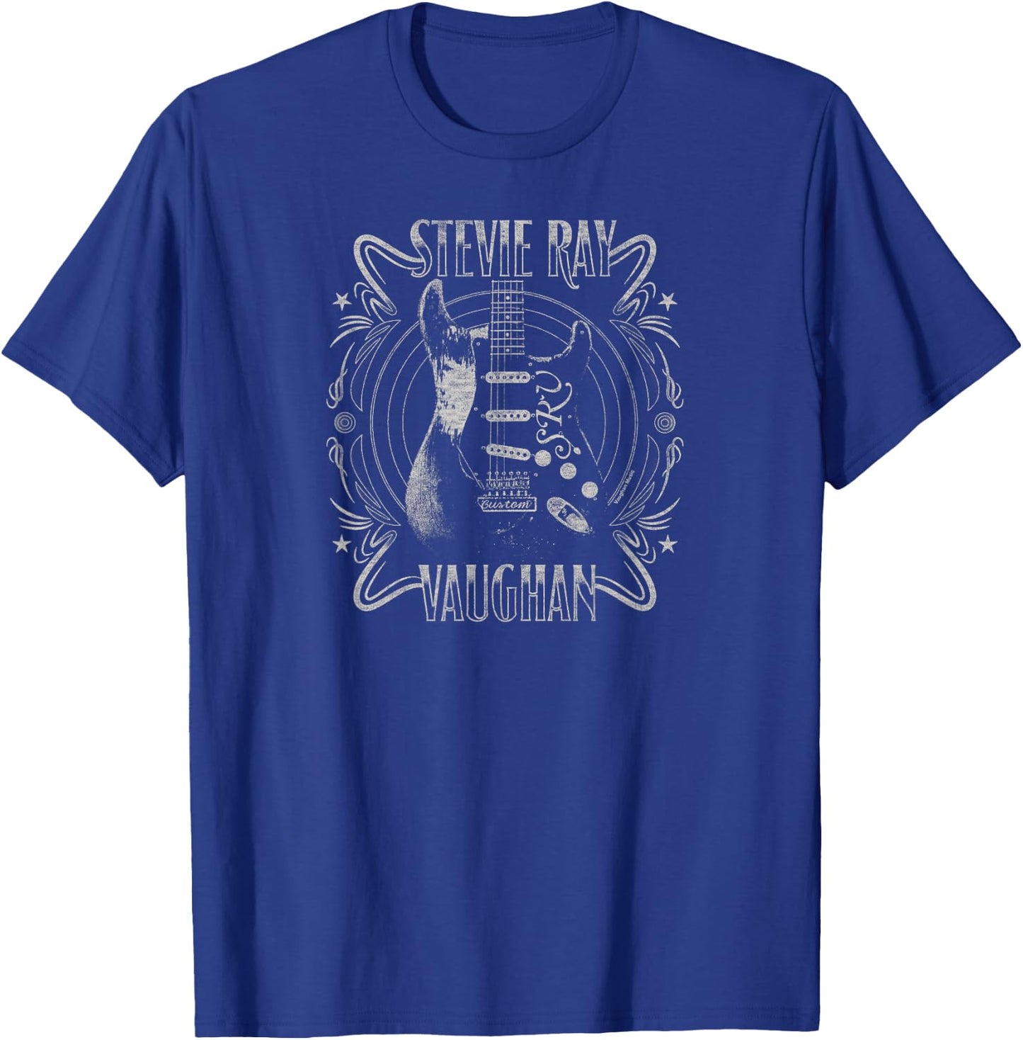 Stevie Ray Vaughan - Blues Rock Music Guitar T-Shirt - T-Shirt | Royal