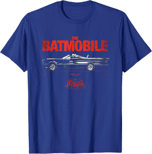 Batman Classic '66 Batmobile 85th Anniversary T-Shirt - T-Shirt | Royal