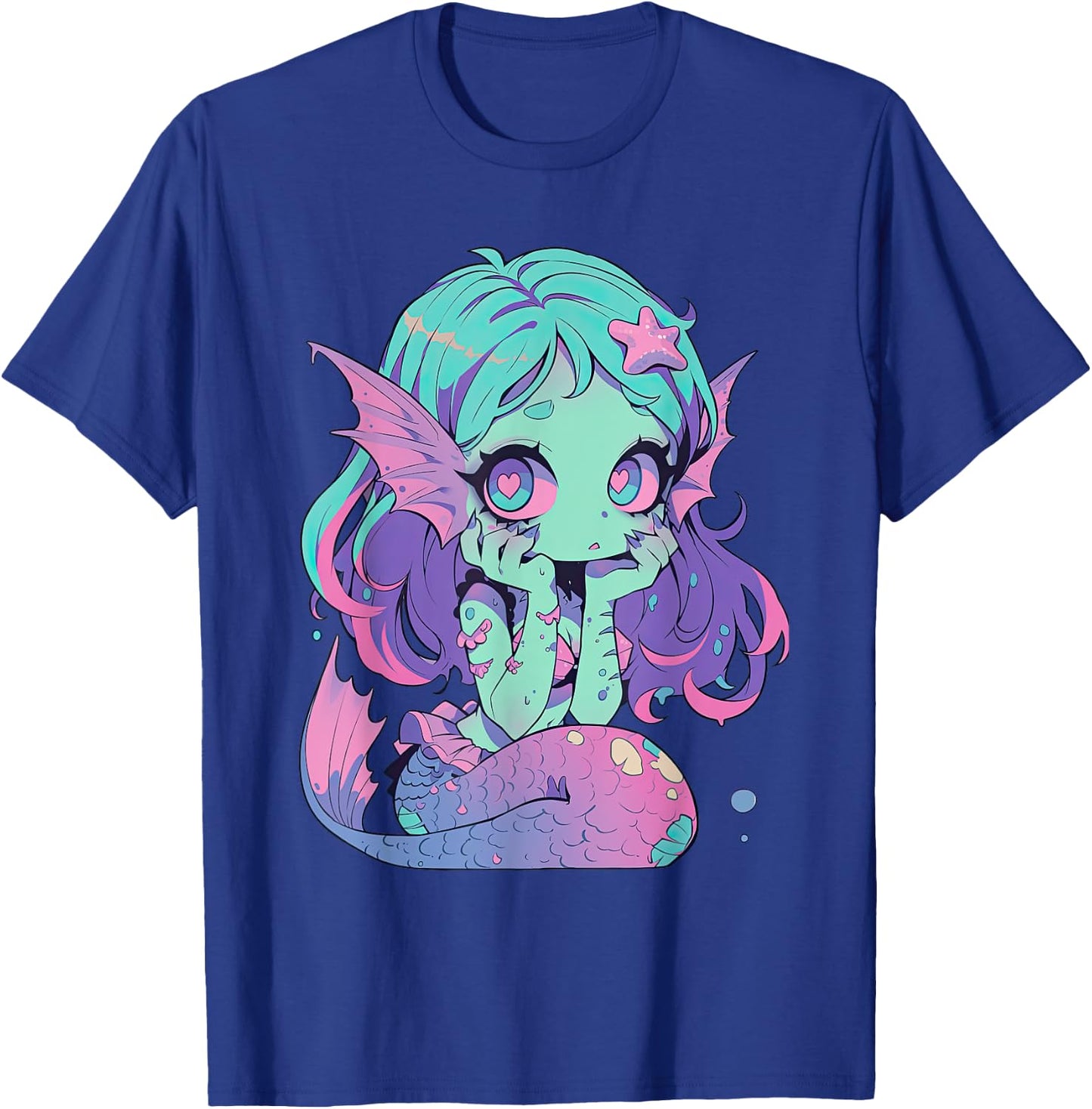 Kawaii Pastel Goth Creepy Cute Witchy Zombie Mermaid T-Shirt - T-Shirt | Royal