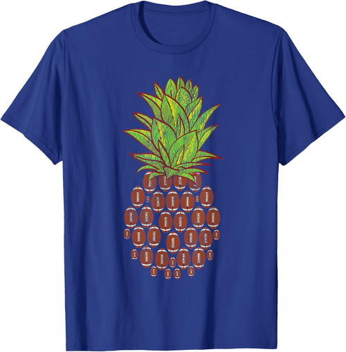 Funny Pineapple Distressed Design Football Sports