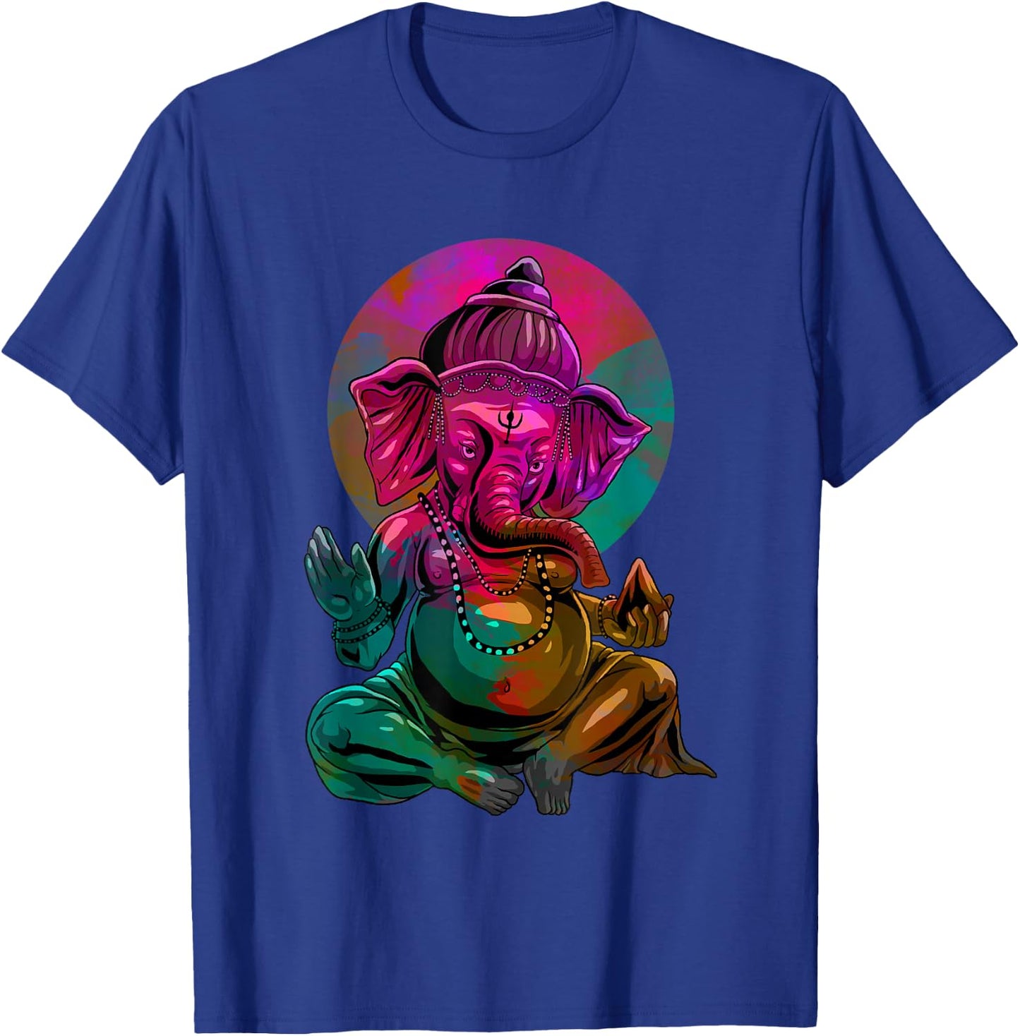 Psychedelic Ganesha Elephant - Spiritual Hindu Art T-Shirt - T-Shirt | Royal