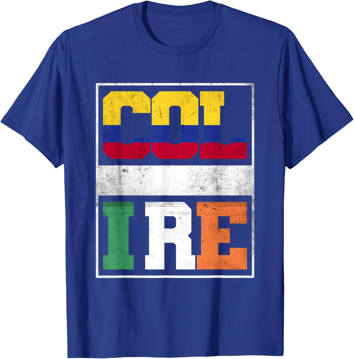 Colombia and Ireland Mix Colombian Irish Roots T-Shirt - T-Shirt | Royal