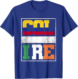 Colombia and Ireland Mix Colombian Irish Roots T-Shirt - T-Shirt | Royal