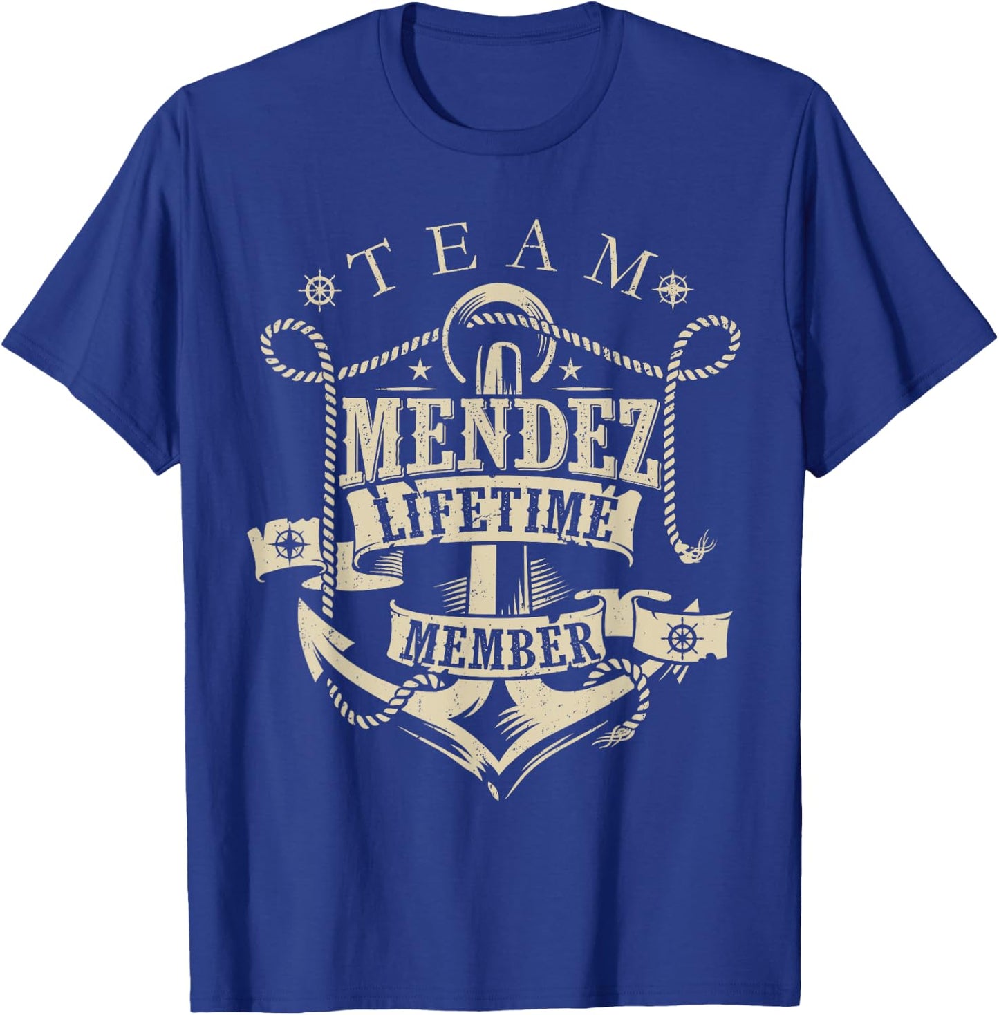 Team MENDEZ Lifetime Member Vintage MENDEZ Family Name T-Shirt - T-Shirt | Royal