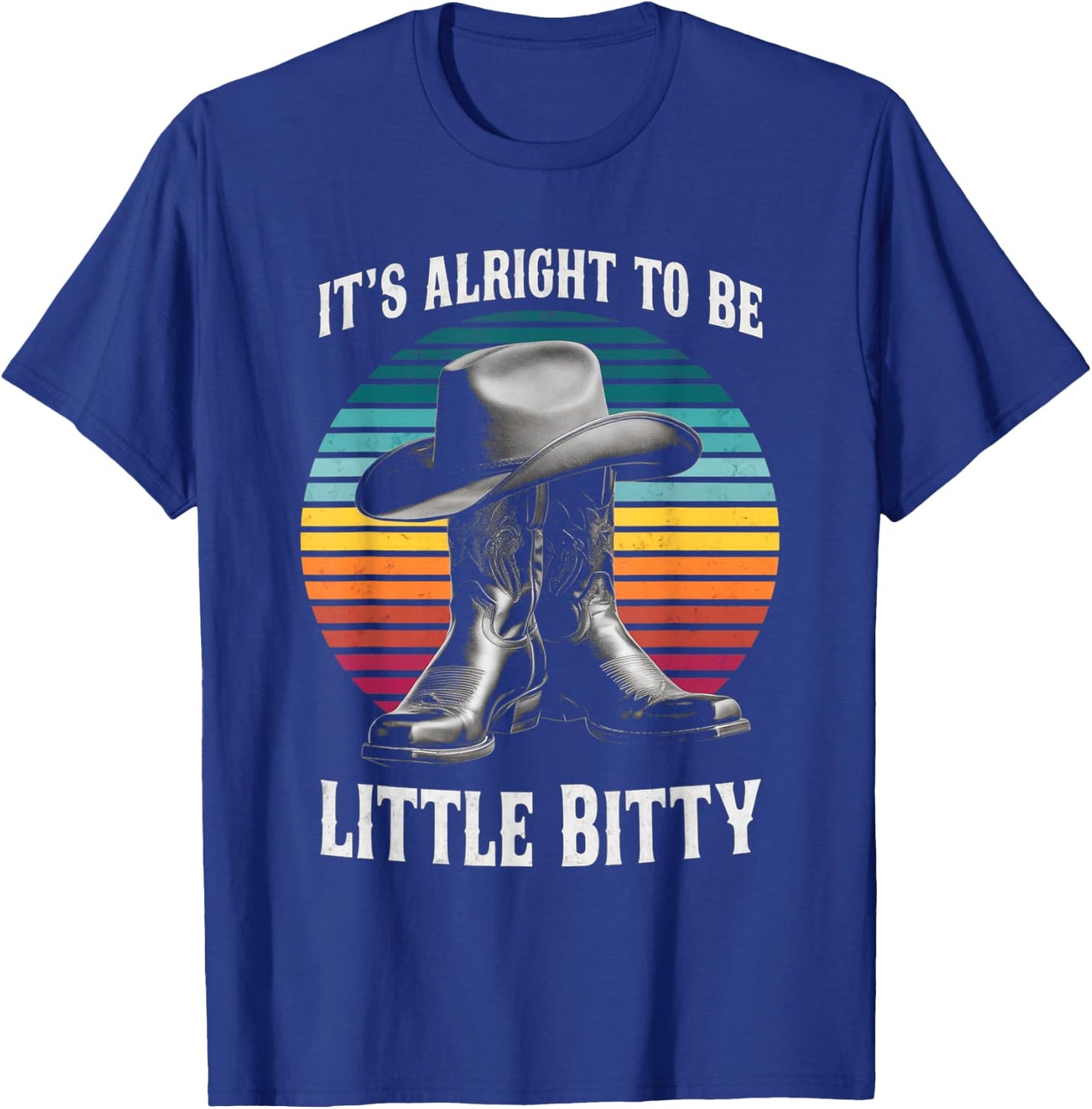 It's Alright To Be Little Bitty Retro Country Music Toddler T-Shirt - T-Shirt | Royal