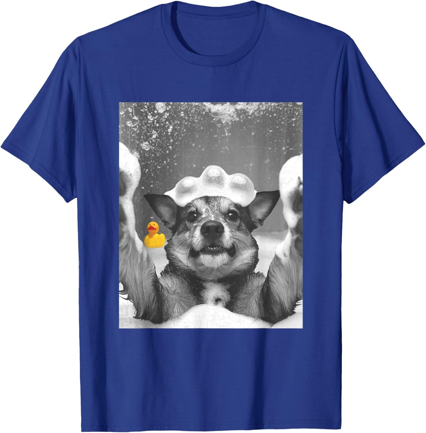 Dog Selfie in Bathtub Women Kids T-Shirt - T-Shirt | Royal
