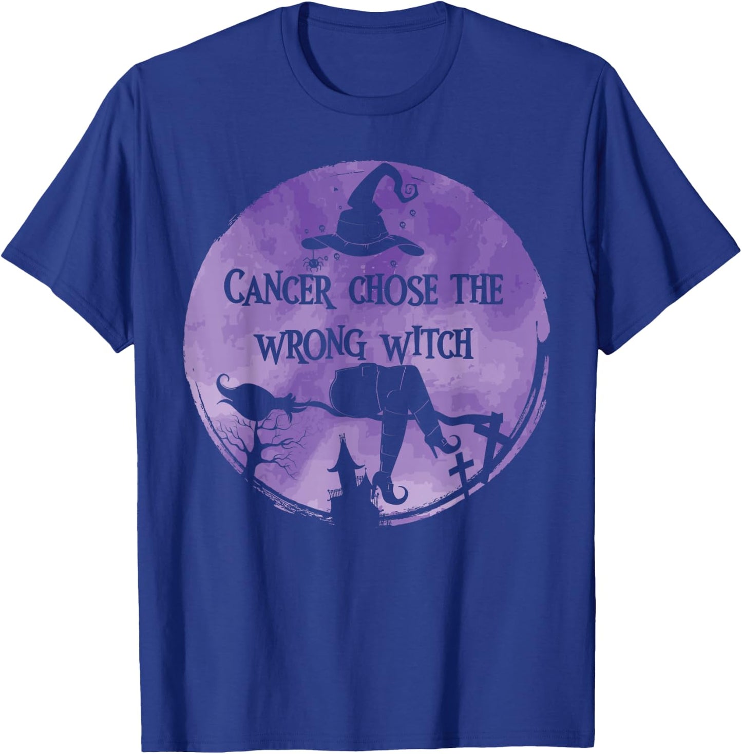 Cancer Chose The Wrong Witch Violet Hodgkins Lymphoma T-Shirt - T-Shirt | Royal