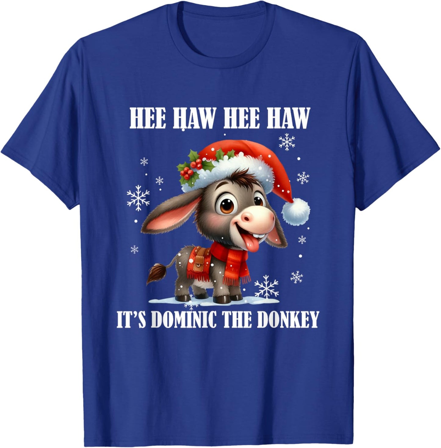 Fun Ugly Christmas Traditions Celebration Funny Christmas Italian Christmas Donkey Dominic The Donkey T-Shirt - T-Shirt | Royal